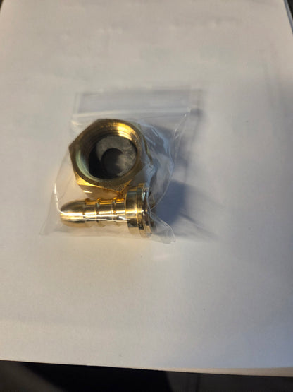 21.8mm Left Hand Thread Nut and Tail barbed fitting to Connect 8mm - 10mm Hose Pipe