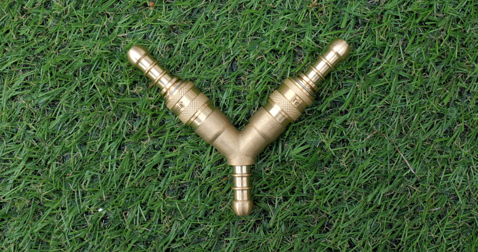 brass y shaped 3 way splitter quick release fitting for 8mm inner diameter gas hose