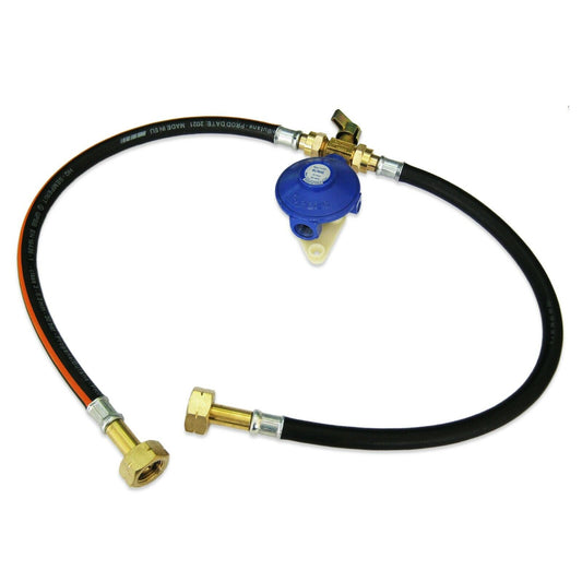 Butane Manual Changeover Regulator & Hose Kit 28mbar Inc Hoses F-Valve
