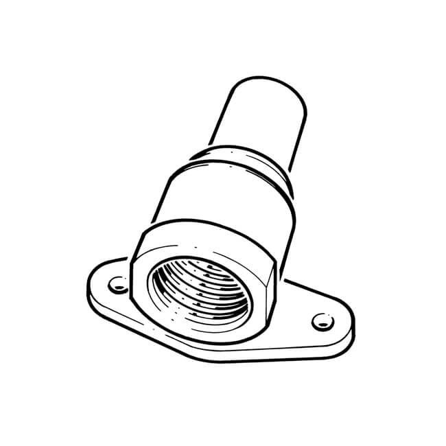 gas pipe wallplate for connecting cooker hose to 15mm gas copper pipe