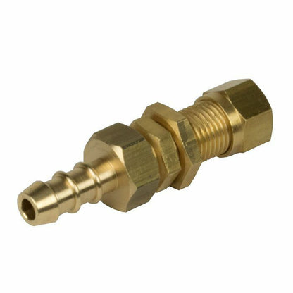 caravan motorhome bulkhead fitting from 8mm hose to 10mm compression for 10mm gas copper pipe