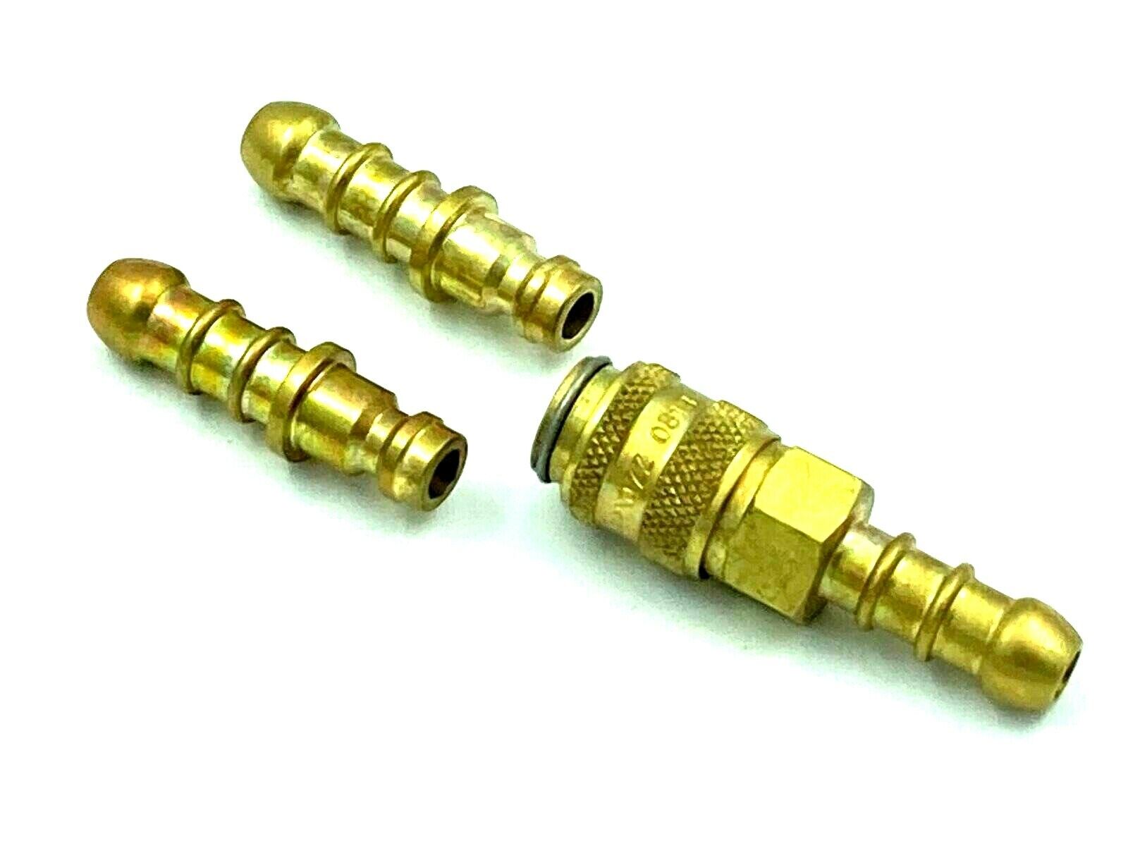 LPG Brass Quick Release Coupling + 1 Extra Nozzle For 8mm Inner Diamet ...