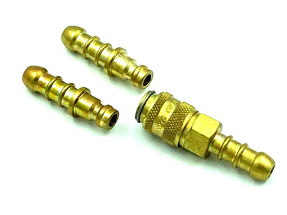 8mm quick release gas hose connection coupling with an extra male end