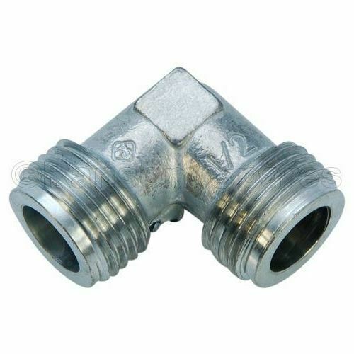 Metal gas pipe fitting male on a white background