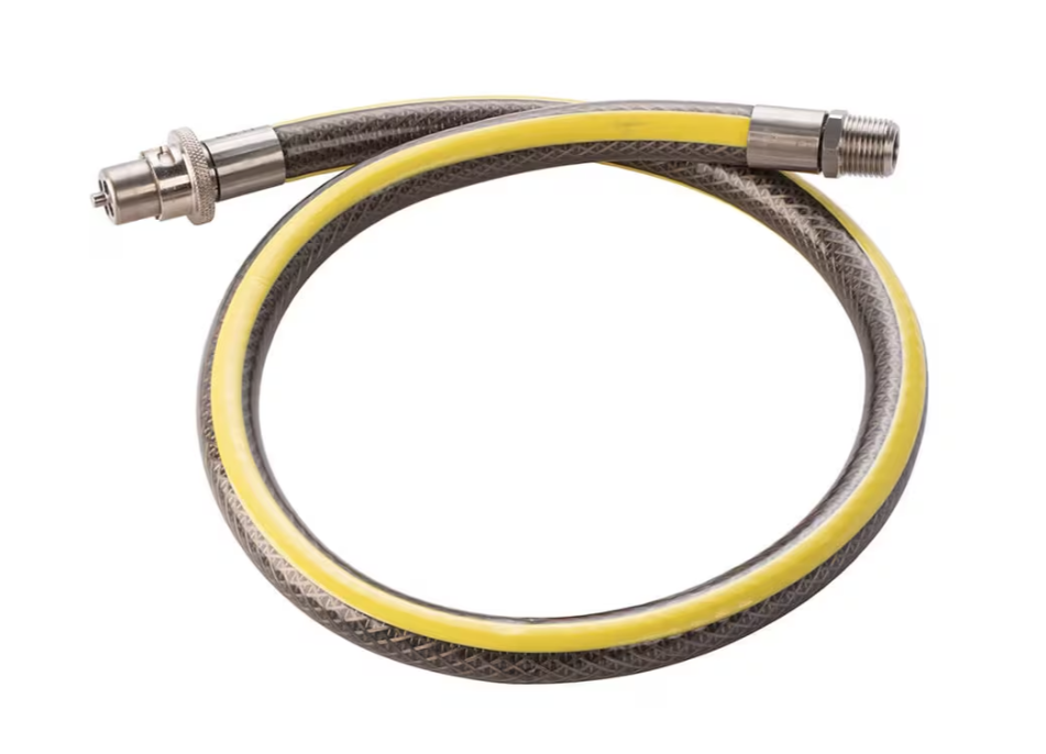 GFS gas hose straight bayonet to 1/2" bsp male connection, features swivel head