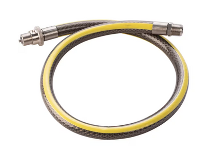 GFS gas hose straight bayonet to 1/2" bsp male connection, features swivel head