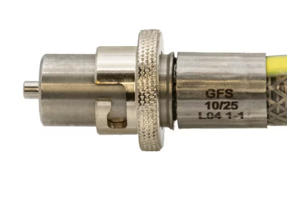 GFS gas hose close up of the straight bayonet connection