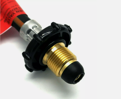 close up of POL handwheel connection