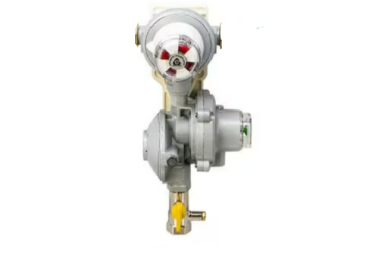 cavagna opso regulator with test point ball valve fitted. automatic changeover regulator between two gas cylinders
