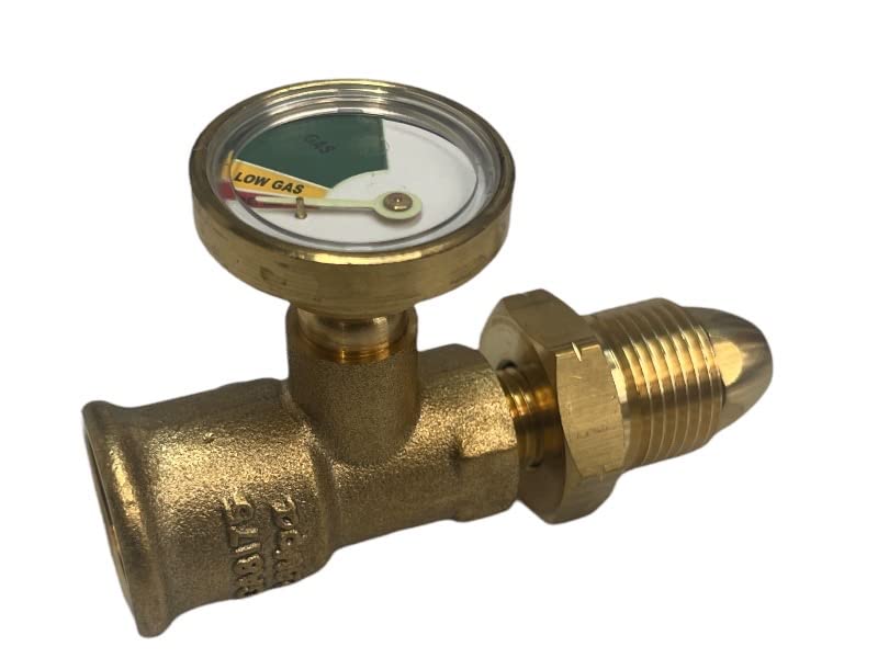 gas cylinder level gauge with POL connection for seeing how much gas is left in tank