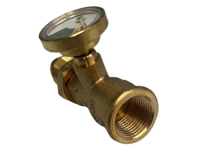 gas cylinder level gauge with POL connection for seeing how much gas is left in tank