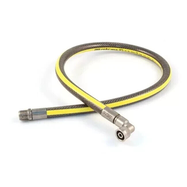 micropoint gas cooker hose with angled swivel head and 1/2" bsp outlet