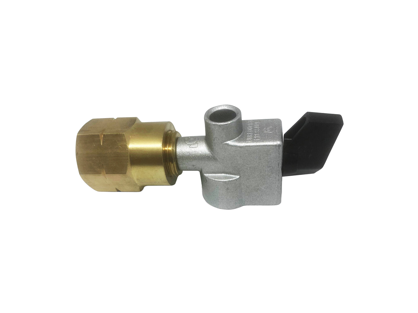 21mm cip on gas cylinder adaptor connected to a POL brass adaptor