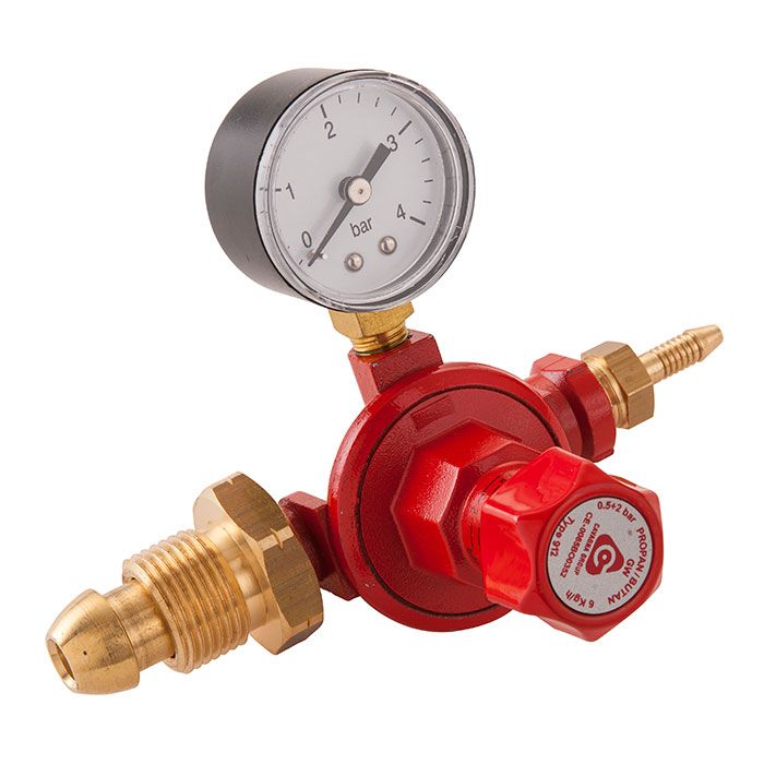 high pressure propane regulator with manometer gauge adjustable to 0.5 - 2 bar