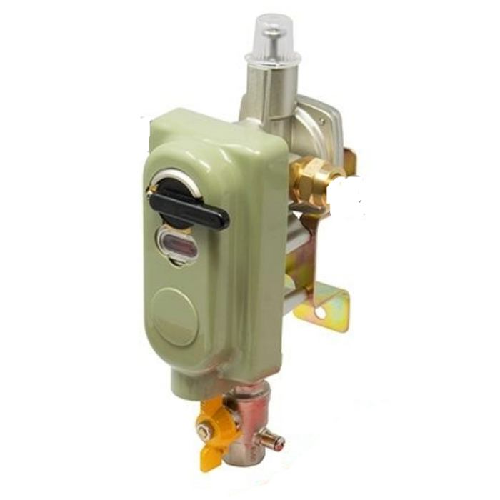 automatic changeover gas regulator with opso. test point fitted